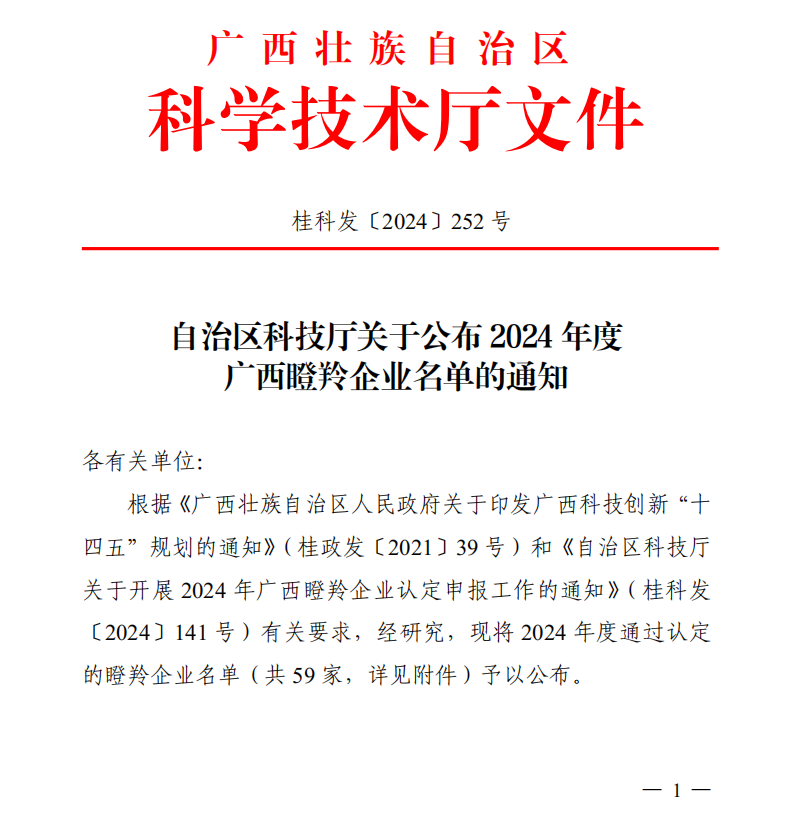 創(chuàng)新高地，瞪羚飛躍！皇氏集團(tuán)旗下兩家企業(yè)獲“廣西瞪羚企業(yè)”認(rèn)定！